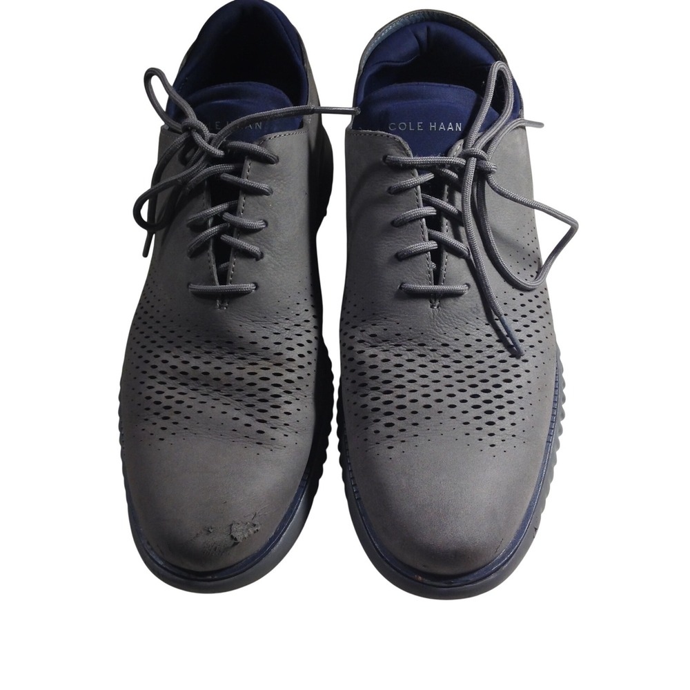 Cole Haan ZeroGrand Men's Size 10 Grey Navy Wingtip Oxford